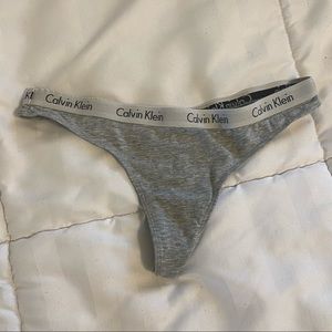 Grey Calvin Klein Thong Underwear